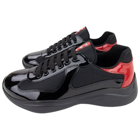 black and red prada trainers|Prada sneakers men black.